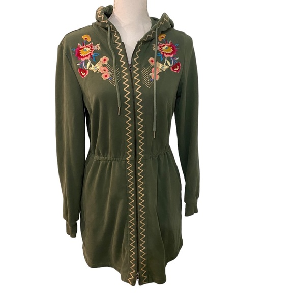Solitaire Dresses & Skirts - Solitaire hooded sweatshirt dress